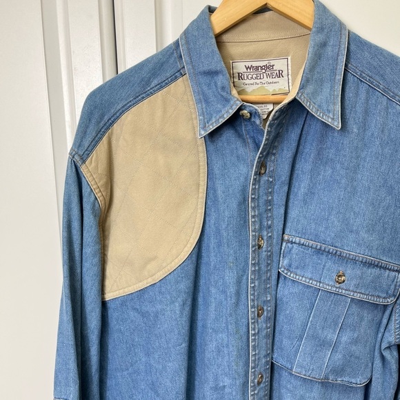 Wrangler Rugged Wear Mens Long Sleeve Button Down - Picture 5 of 6